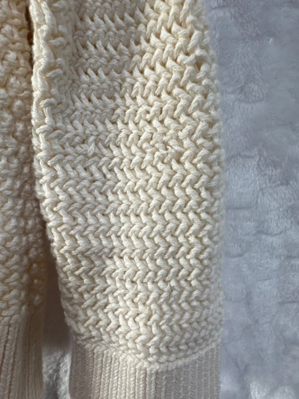 Baby gap crochet cardigan sweater toddler girl size 2T Beige Ruffles